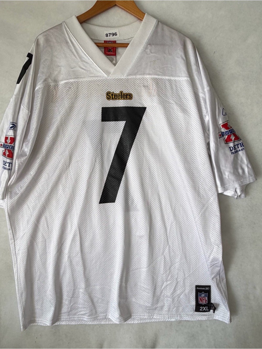 Reebok NFL Pittsburgh Steelers #7 Ben Roethlisberger Jersey Size 2XL 8796